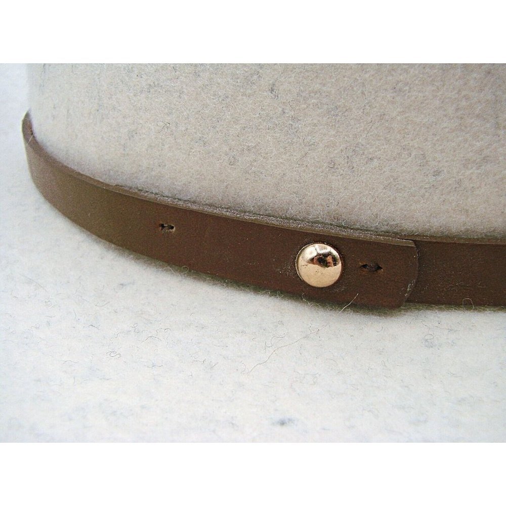 NEW Free People Wool Fedora Wyeth Rodeo Hat Off White One Size Western Boho NWT - Picture 7 of 13